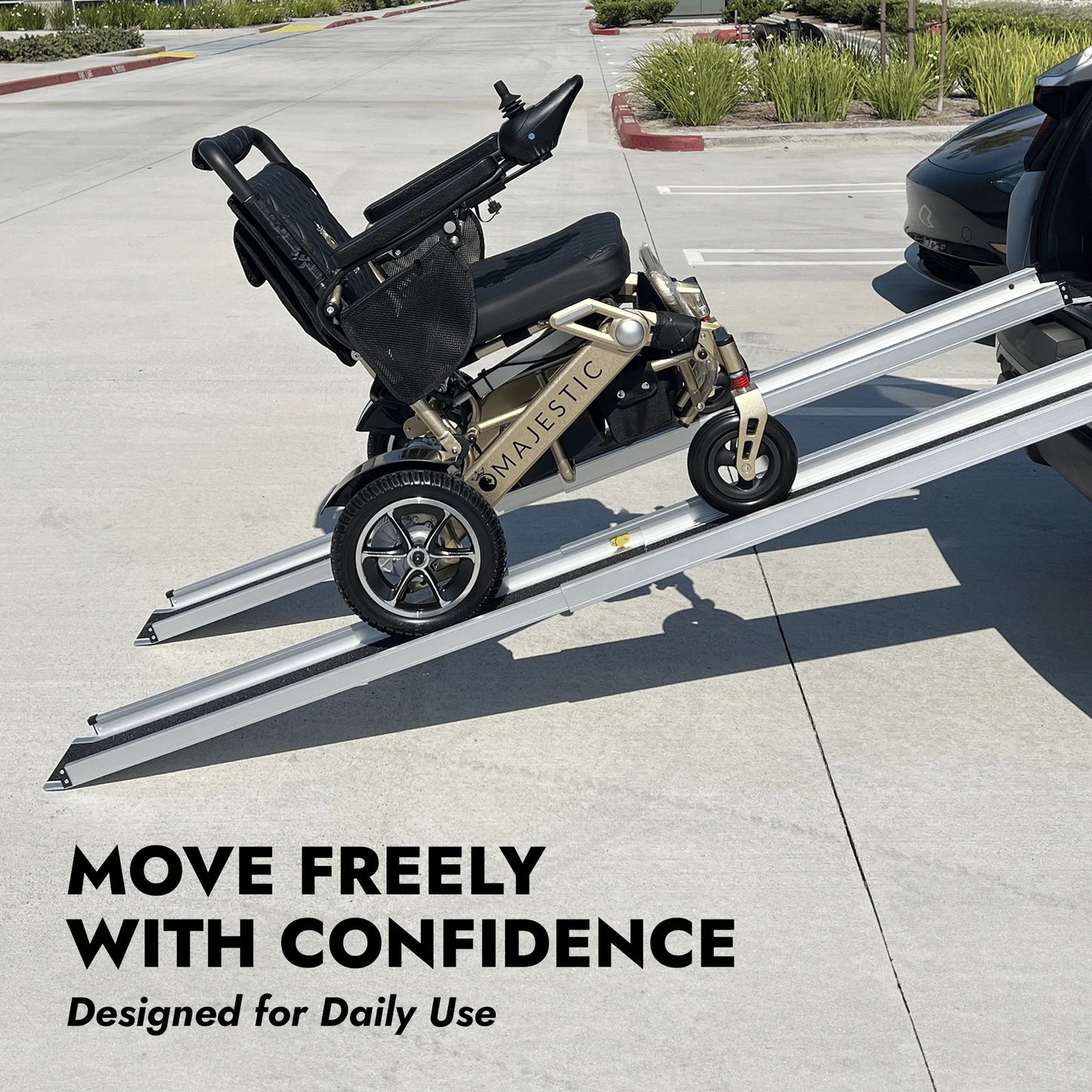 ComfyGo GO-Ramp Portable 8 FT Telescopic Ramp for Electric Wheelchairs and Scooters - Scooter Life Canada