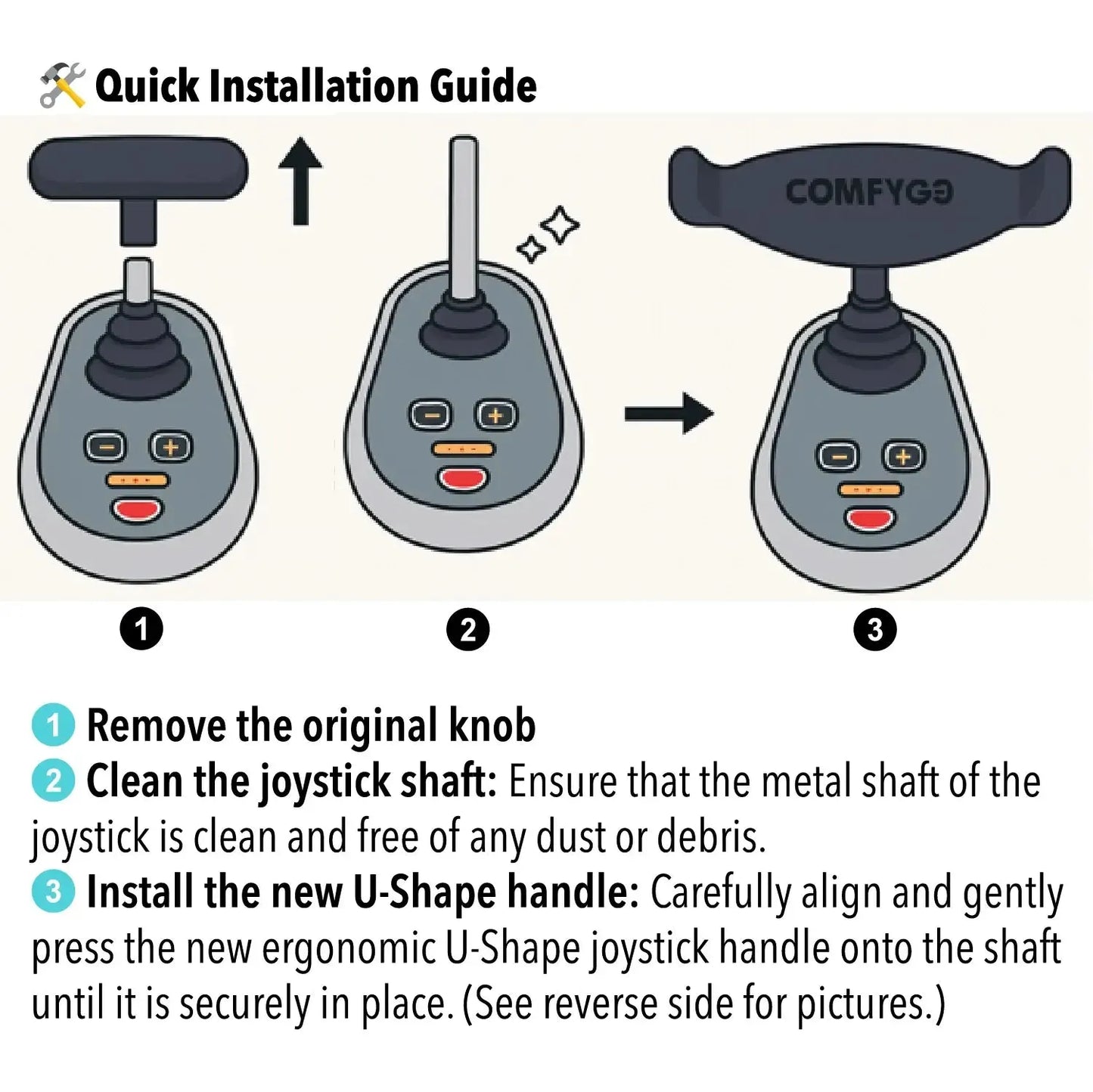 Ergonomic U-Shaped Joystick Handle with Flex Shaft
