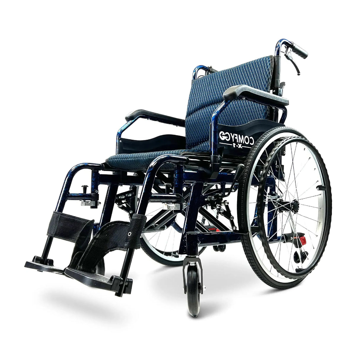 ComfyGO X-1 lightweight manual wheelchair with quick-detach wheels, view 2 - Scooter Life Canada